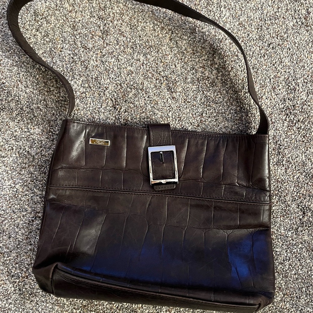 FALOR  Croc-Embossed Leather Handbag